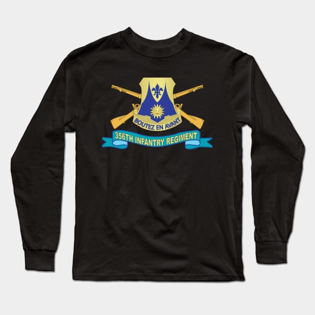 356th Infantry Regiment w Br - SSI - Ribbon X 300 Long Sleeve T-Shirt by twix123844